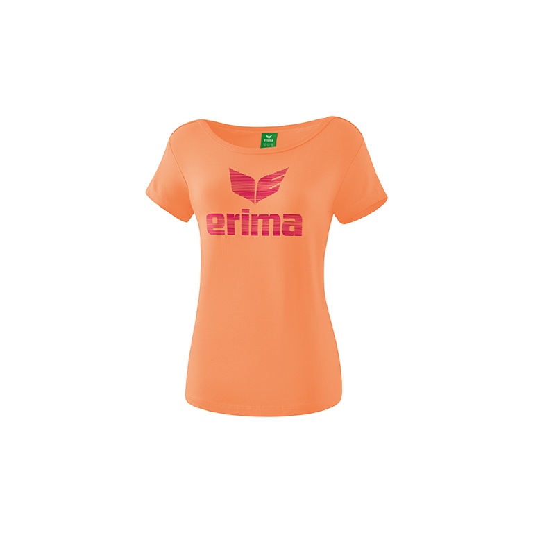 Erima Freizeit-Sportshirt Essential - Bumwolle - pfirsischorange Damen